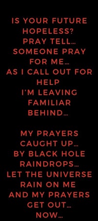 a black and red poster with the words, is your future hopeless?